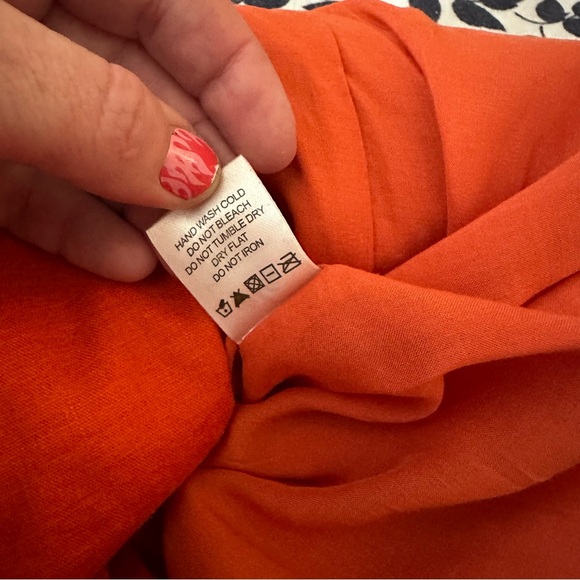Ale by Alessandra x Revolve Red Orange Rosario Off the Shoulder Linen Dress M - Picture 11 of 15